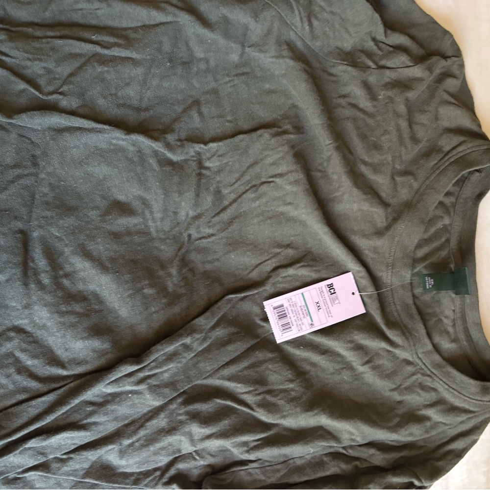 Olive Green Crew Neck T-Shirt short